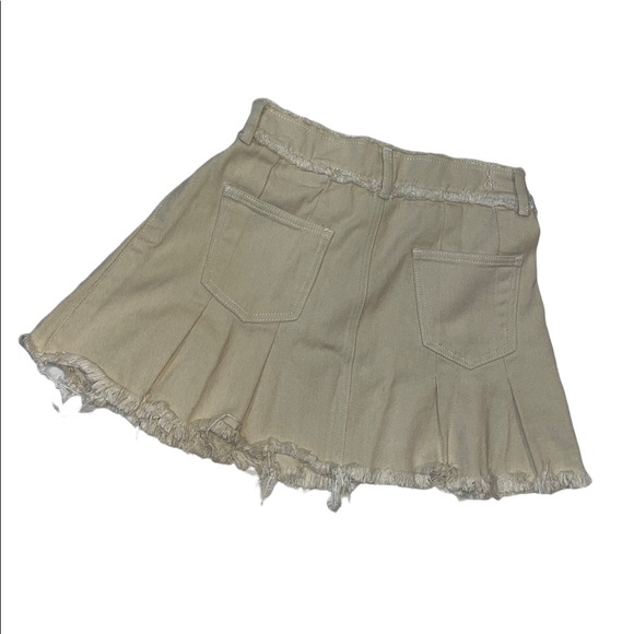 IVORY DENIM SKIRT - Picture 3 of 5